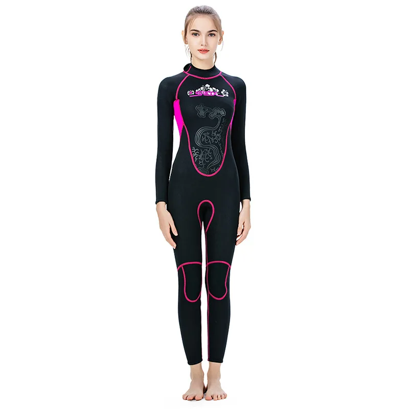 3MM Women Full Body Neoprene Keep Warm Spearfishing Kayaking Swim Diving Suit Scuba Long Sleeve Snorkeling Drifting WetSuit