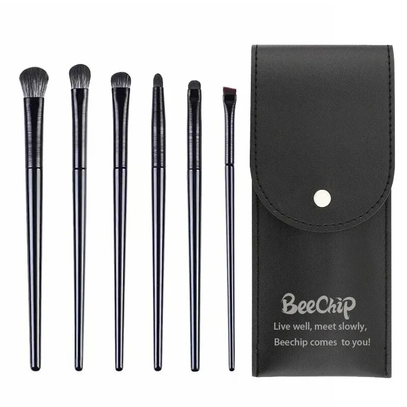 6 Pieces Blade Eyeshadow Brush Soft Cilia Dizzy Dye Eye Makeup Brush Conical Detail Eyeshadow Brush