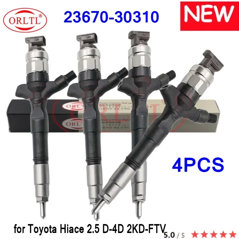 NEW 23670-30310 For Toyota Hiace 2.5 D-4D 2KD-FTV 2367030310 23670 30310 Genuine Fuel Injector 4PCS