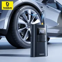 Baseus 2 in 1 Car Air Pump Wireless&Wired Car Air Compressor Dethable Flashlight 6000mAh Power Bank Portable Tire Inflator Pump