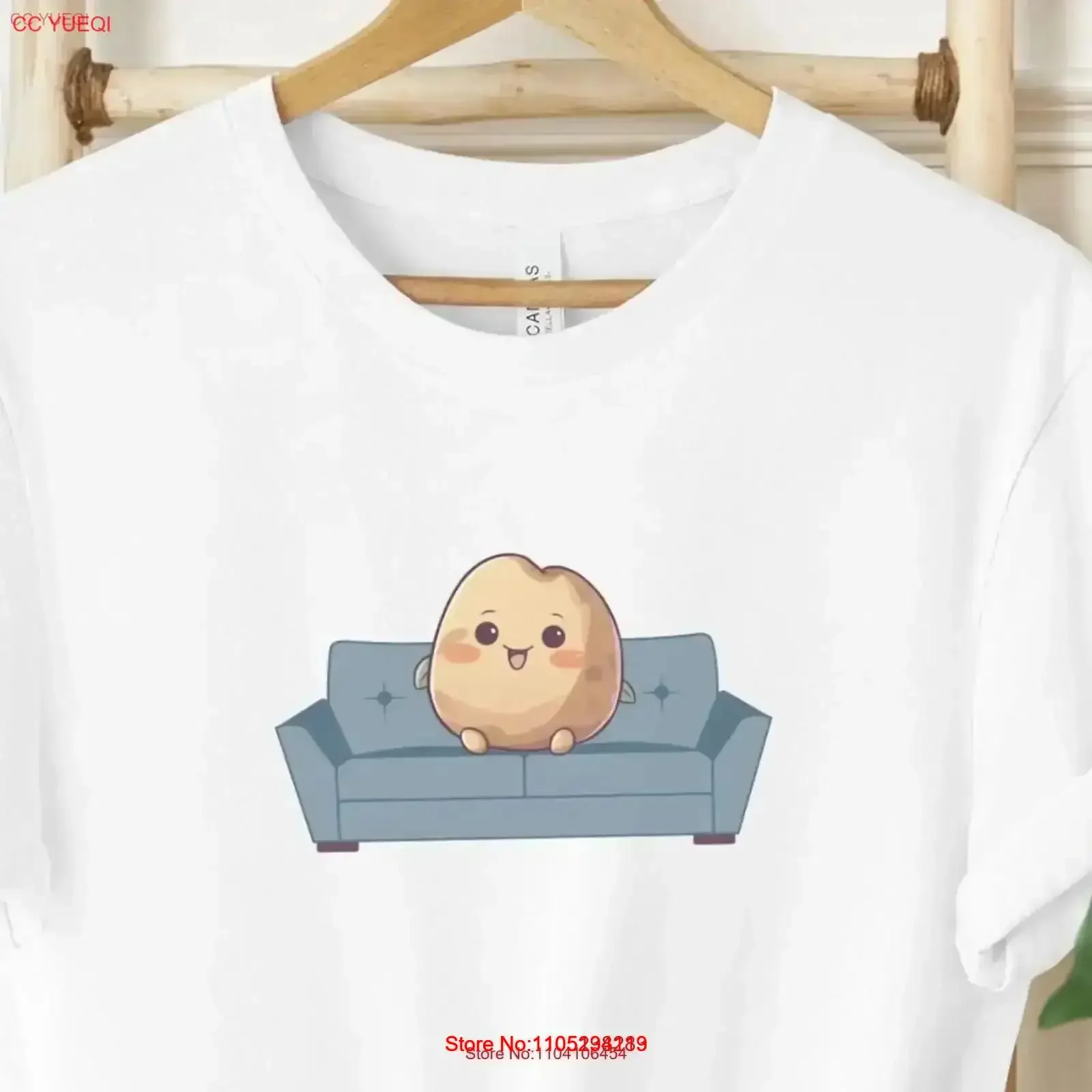 Couch Potato T Shirt Cute Tater for the Lover Funny Unique Idea Little Sitting on A vintage Washed fashion vintage Washed