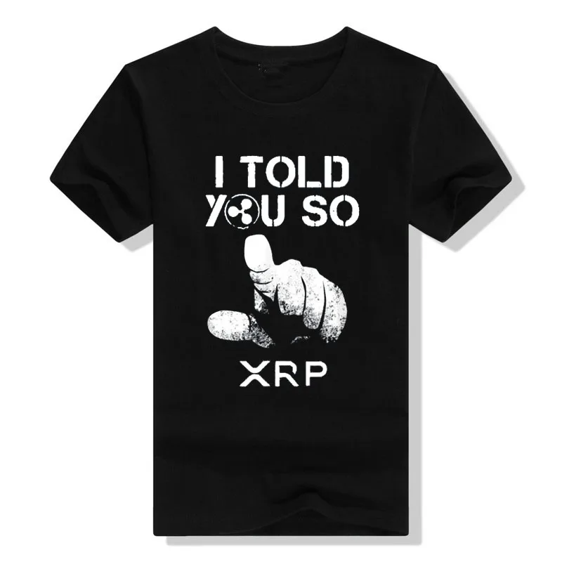 I TOLD YOU SO XRP Ripple Blockchain Cryptocurrency Joke Blue T-Shirt Investor Humor Funny Graphic Tee Tops Short Sleeve Blouses