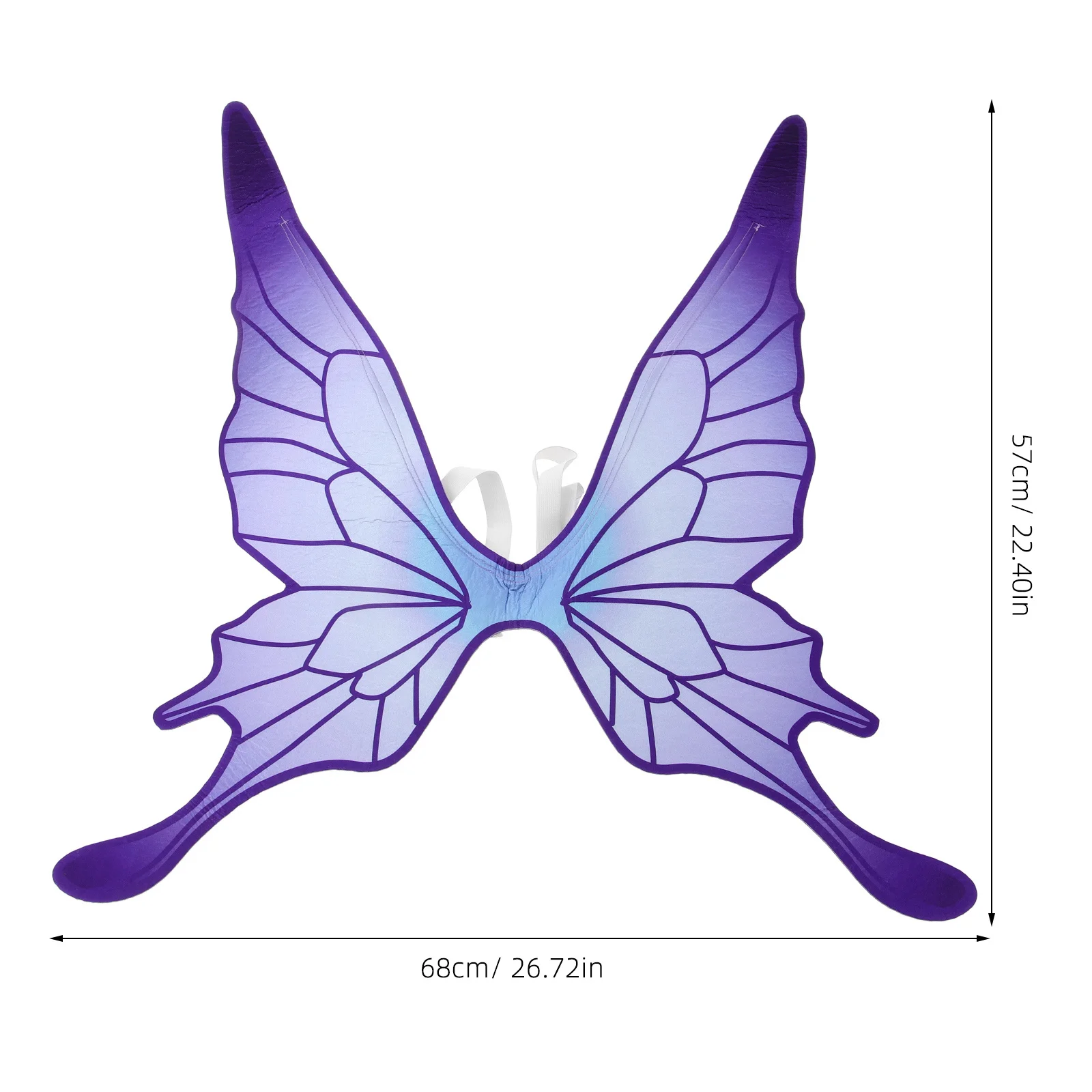 Asa de fada para meninas mulheres borboletas asa adereços traje acessório leve festa masquerade rave evento