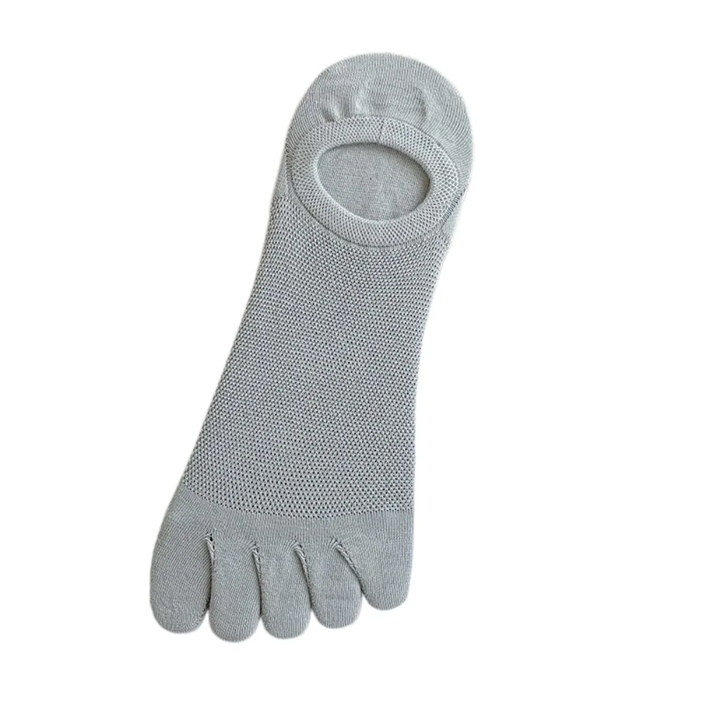 Thin Hosiery Men's Five Finger Socks Anti-slip Odor Resistant Five Toe Boat Socks Separate Fingers Mesh Low Cut Sports Socks