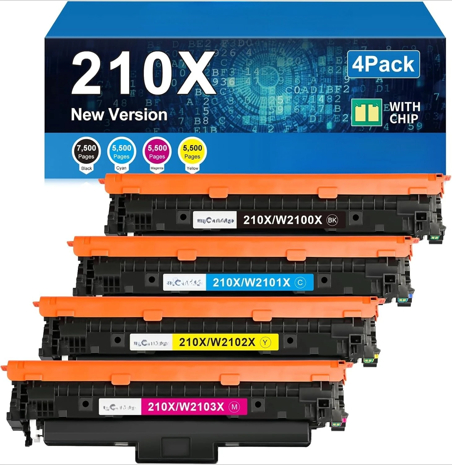 210X Toner Cartridges 4 Pack High Yield (with Chip) Compatible Replacement for HP 210X 210A for Color Laserjet·New Popularity
