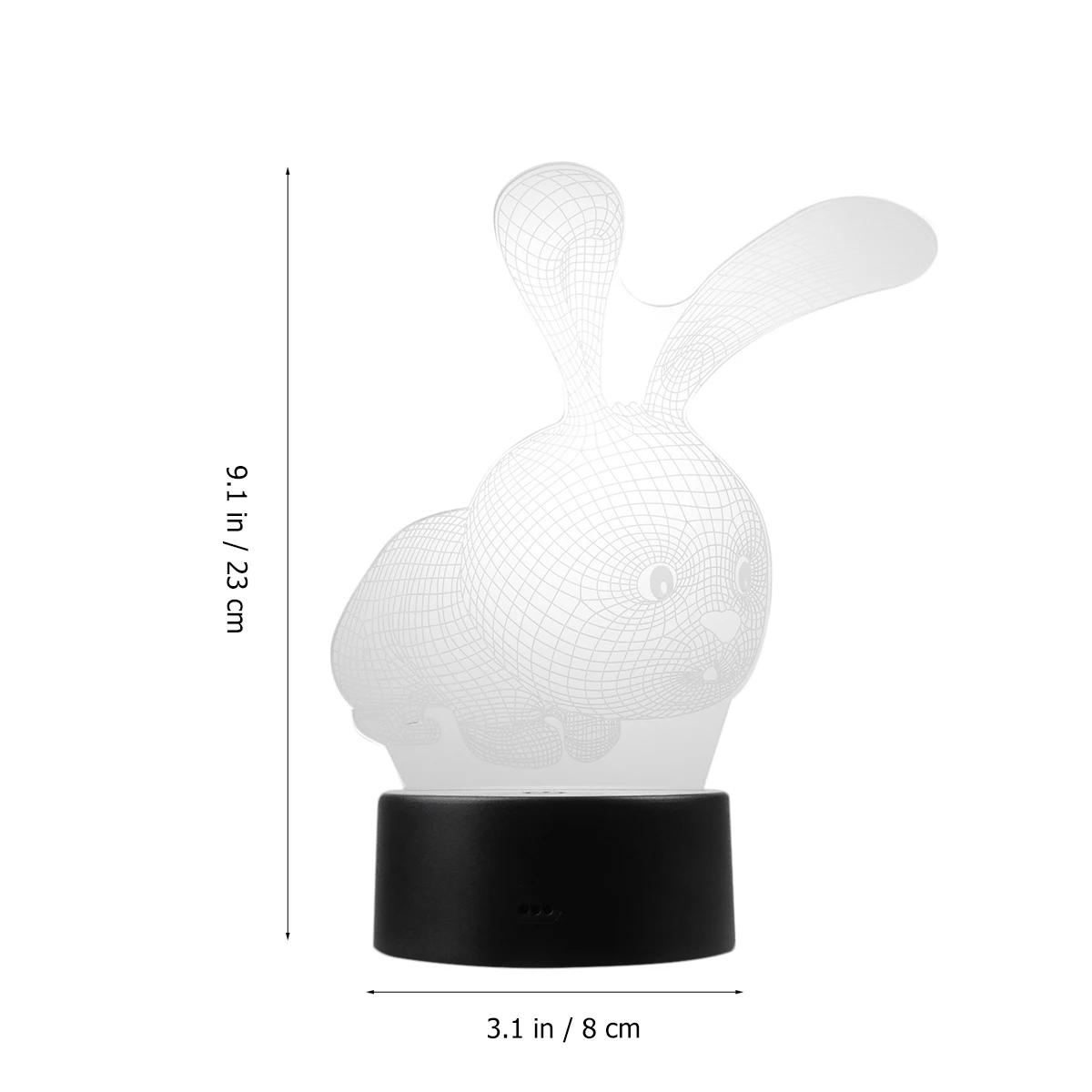 

3D Night Rabbit Illusion Lamp Shape USB Desk Lamp Acrylic Plate Cool Design Dimmable Bedroom Lights Holiday Gifts
