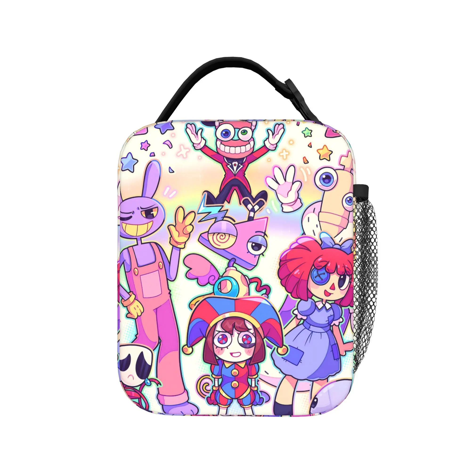 Cartoon Digitals Circus Thermal Insulated Lunch Bag for Work  Portable Food Bag Thermal Cooler Lunch Boxes