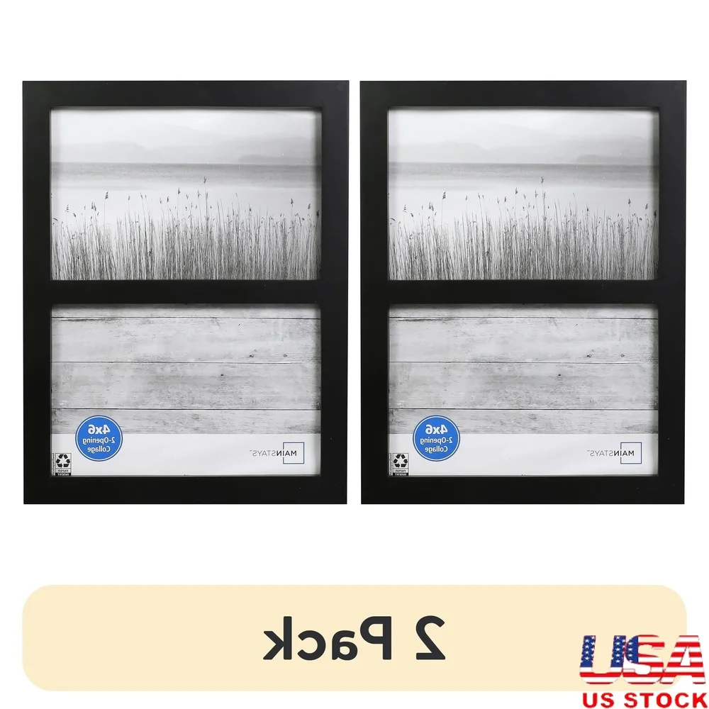 

2 Pack 4x6 Gallery Frame Set Dual Opening Wall Mount Tabletop Display Perfect Photos Art Projects Home Office Use