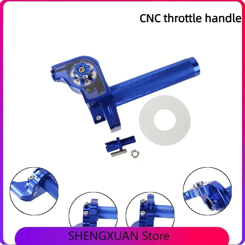 Off-Road Motorcycle Modification Accessory Universal CQR/CRF  Twist Throttle with Visible Grip – CNC Detachable Design（blue）