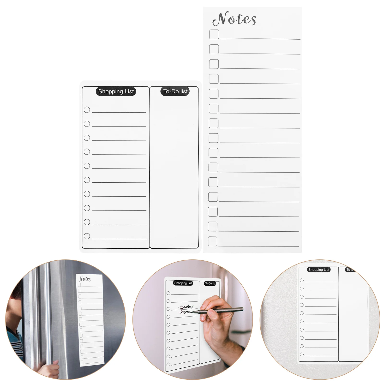 2 Pcs Refrigerator Rewritable Message Board Whiteboard Magnetic for Fridge Planning Coated Paper Soft Kitchen Writing