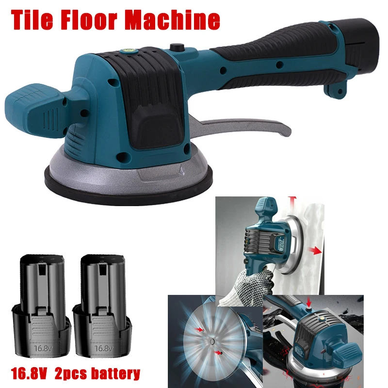 

Tile Vibrator Tiling Machine Powerful Adjust Tiles Floor Plaster Laying Machine Automatic Leveling Plastering Tool With Battery