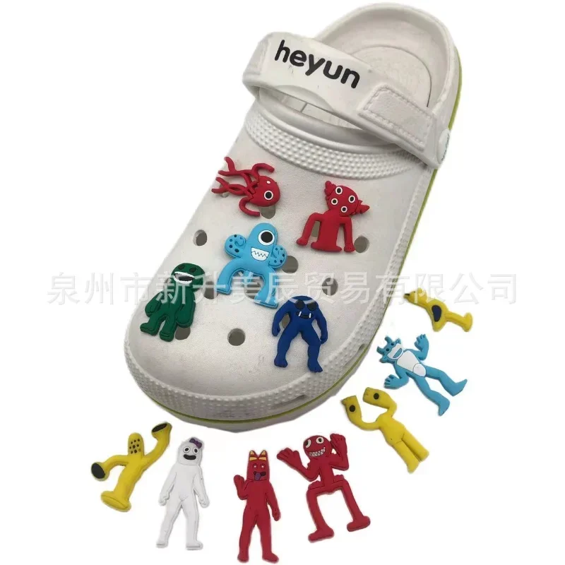 Garten of Banban Shoe Charms Buckle Hot Game Garden Shoe Decoration Crocs Sandals Anime Cartoon Slippers Accessories Child Gifts