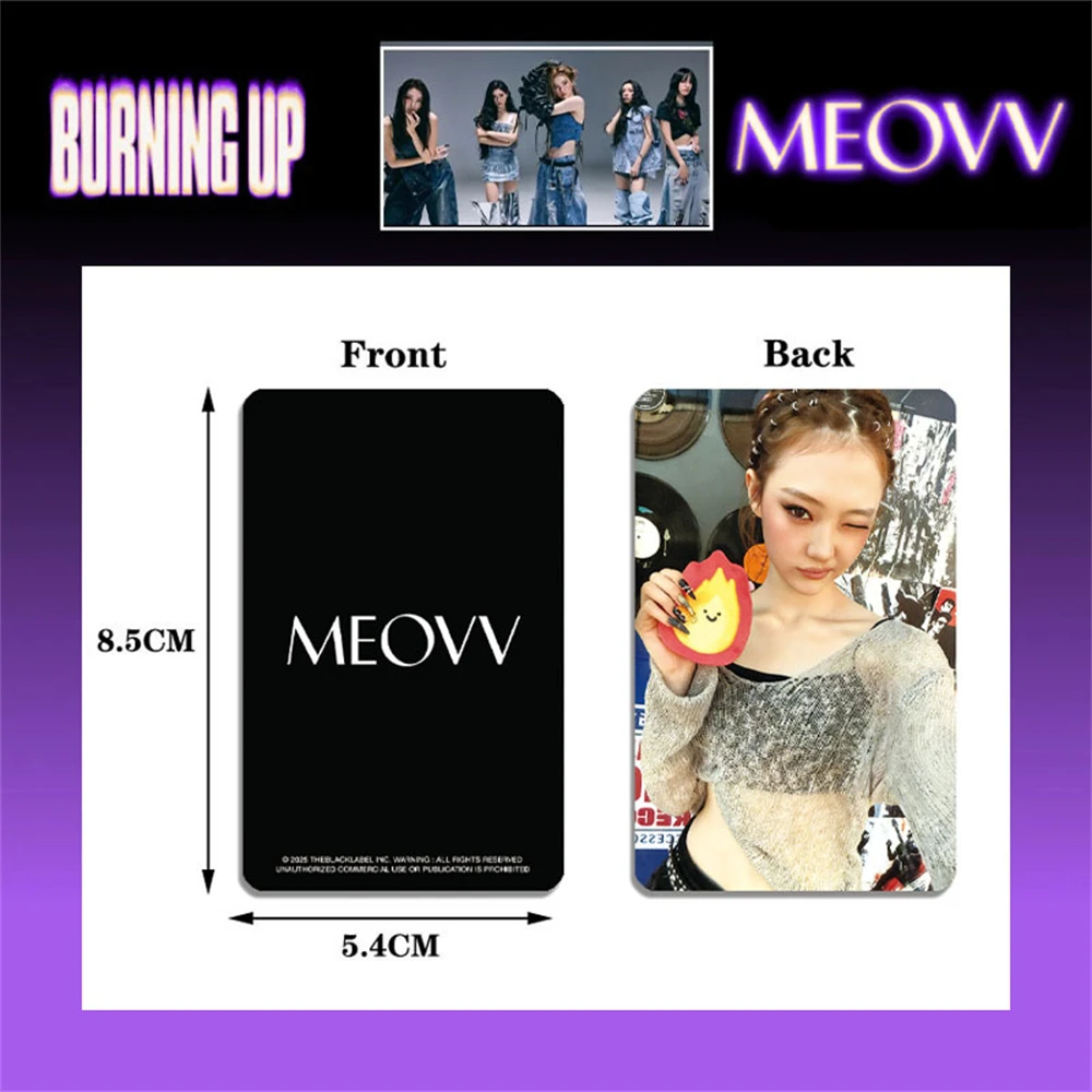 5 قطعة ألبوم KPOP MEOVV حرق بطاقات الصور على الوجهين بطاقات بريدية للأعضاء SOOIN NARIN GAWON ANNA ELLA PREMIUM Lomo بطاقات المشجعين هدية #2