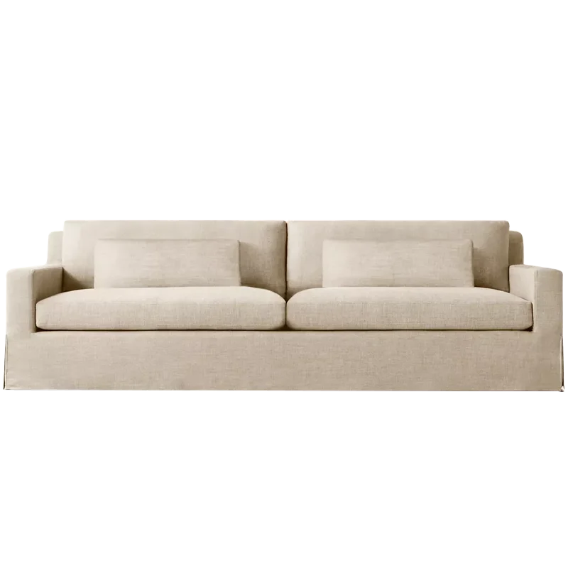 Sofá de sala de estar, sofá moderno de tela de lino, modular cómodo de lujo