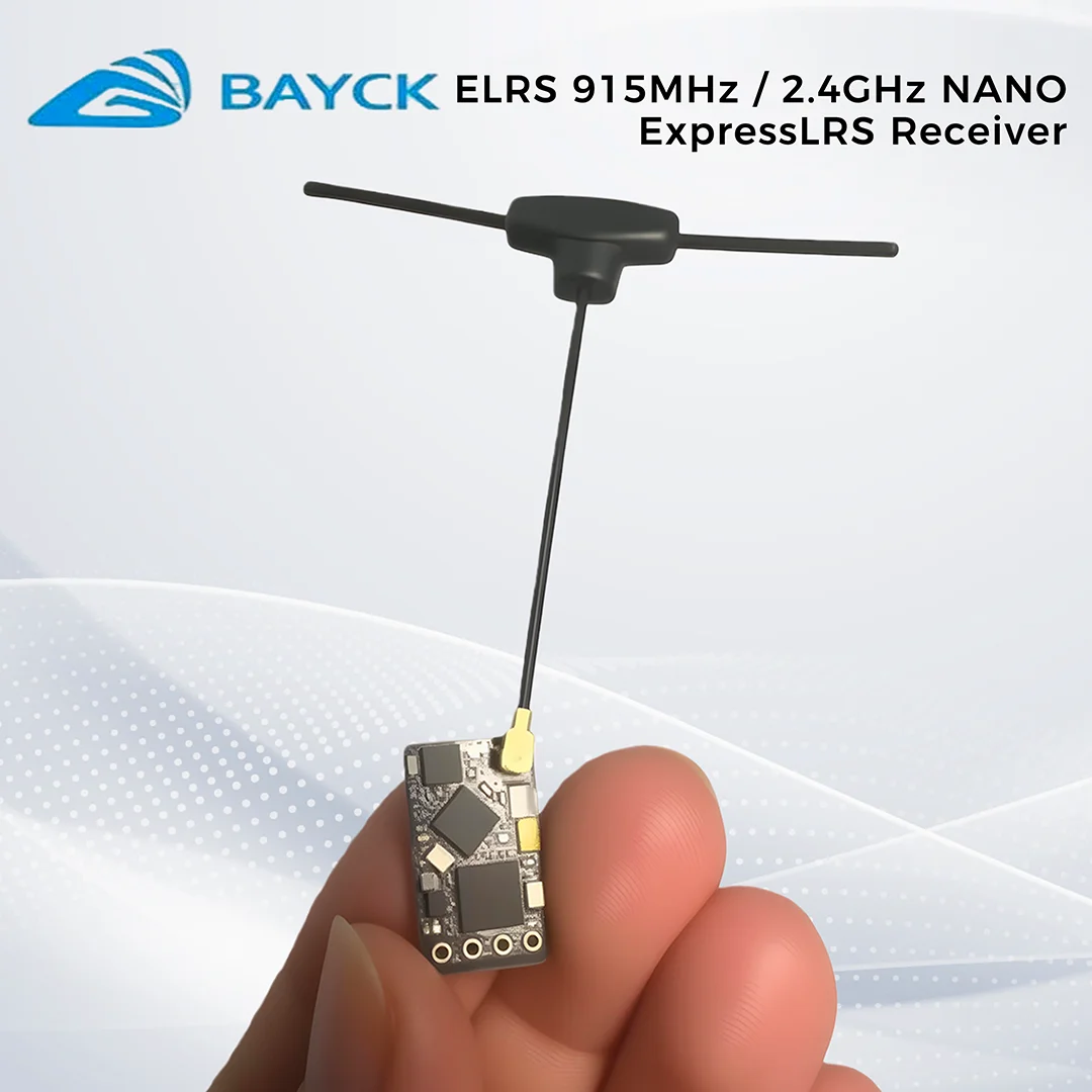 

10PCS BAYCK ELRS 915MHz / 2.4GHz NANO ExpressLRS Receiver with T type Antenna Support Wifi upgrade for RC FPV Drones Parts