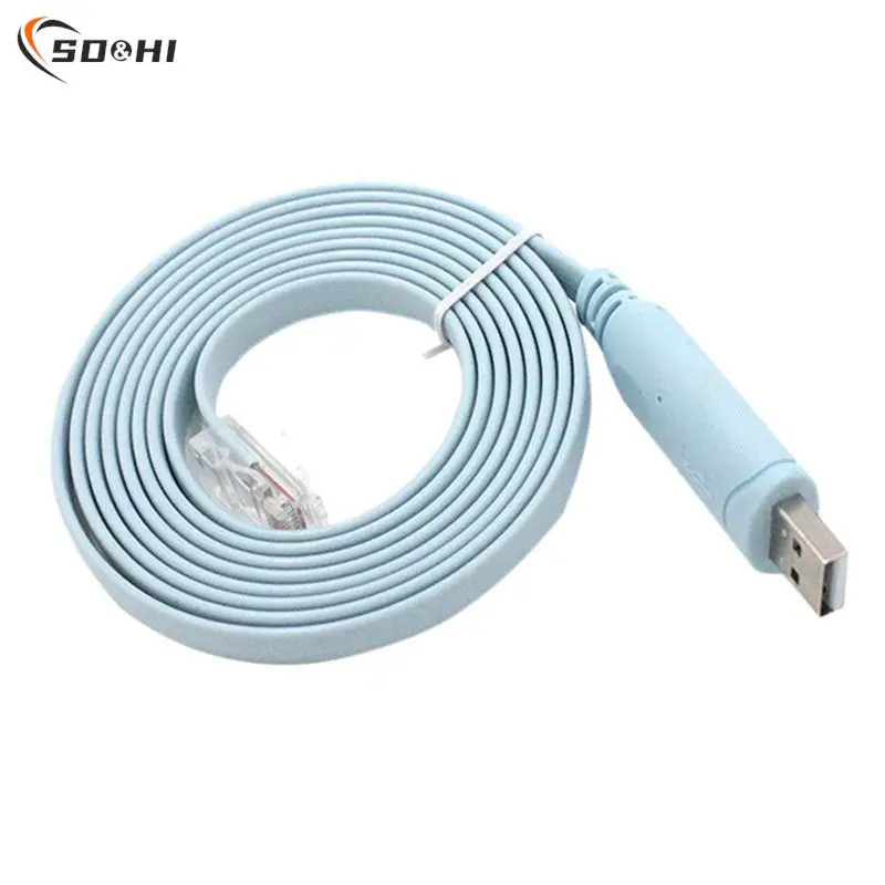 1Pc Usb Naar Rj45 Console Kabel Rs232 Seriële Adapter Voor Cisco Router Rj 45 8p8c Converter Usb Console Kabels Schakelaar Besturingskabel