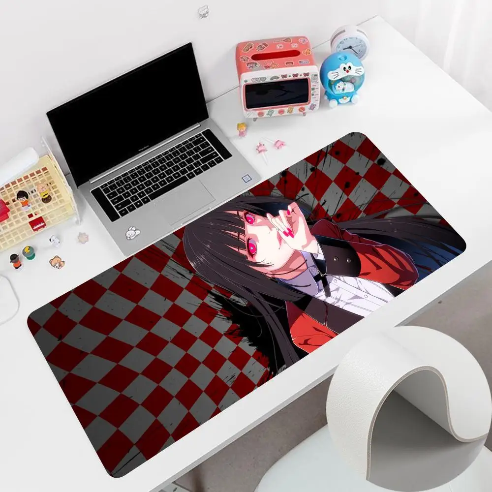 K-Kakegurui Y-Yumeko keyboard Mouse Pad 900x400mm Keyboard PC Desk Pads HD Printing Computer Double Sided Leather Non-slip PU Mo