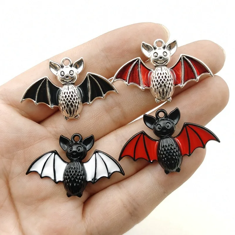 

10Pcs 40*26mm Halloween Bat Enamel Charms Alloy Pendent For Jewelry Making Diy Necklace Earrings Handmade Accessories Supplies