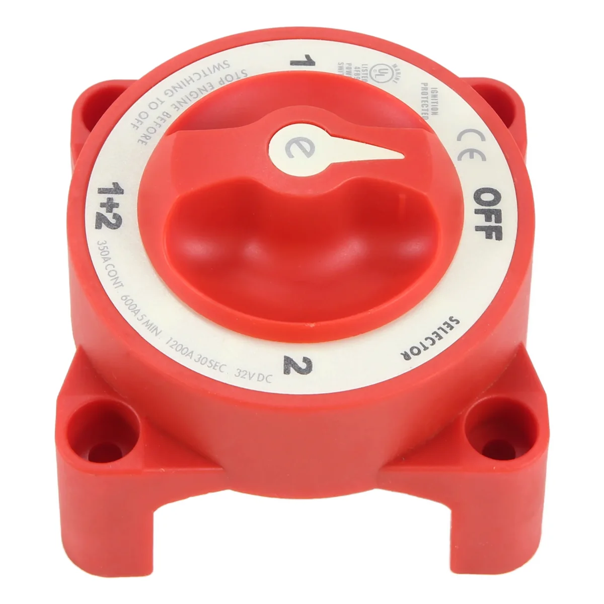 

B07A-DC 32V 350A Battery Switch 4-Position Selector Marine Boat Battery Selector Switch Disconnect for Marine Boat