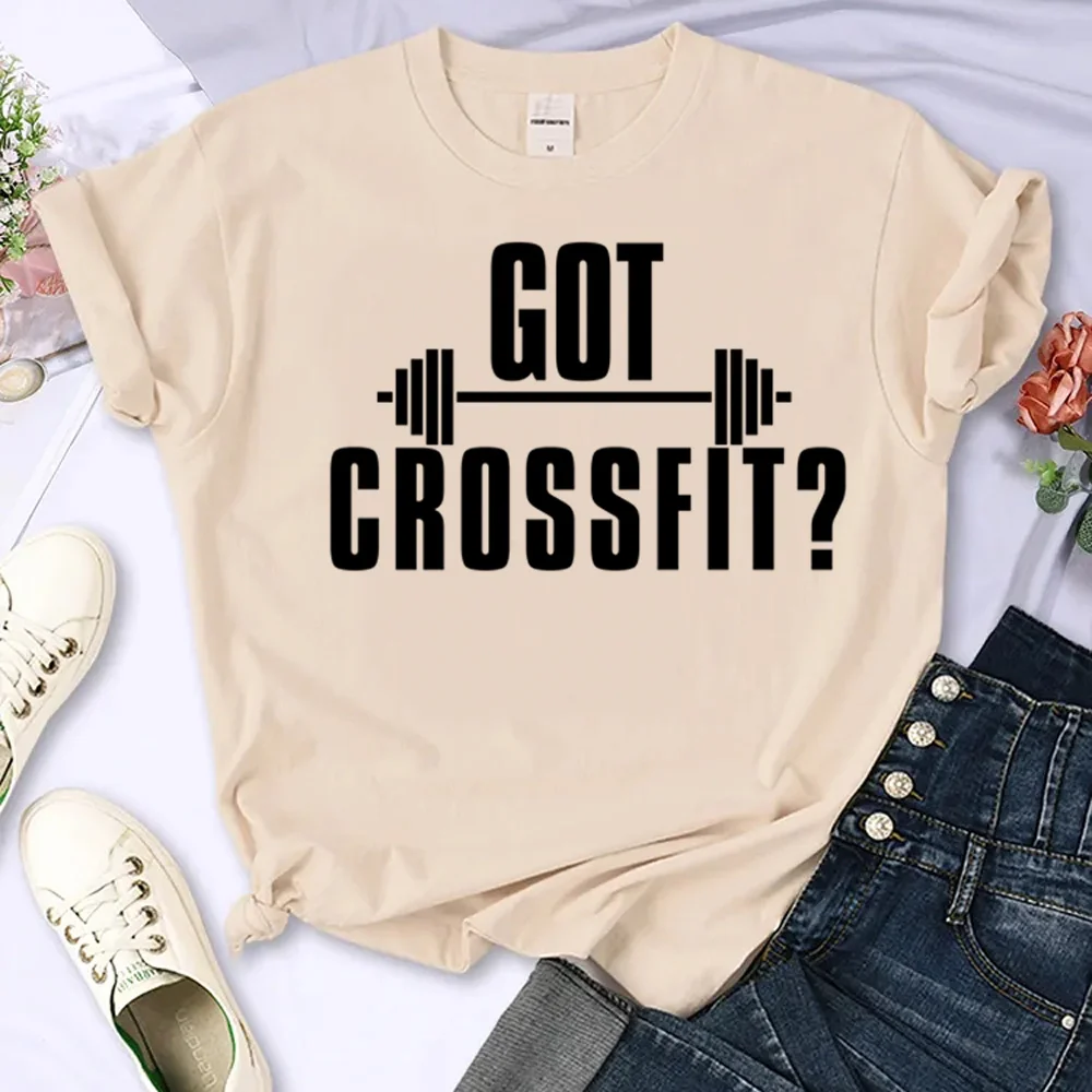 Crossfit Fitness tshirt women summer harajuku Tee girl Japanese 2000s y2k clothing