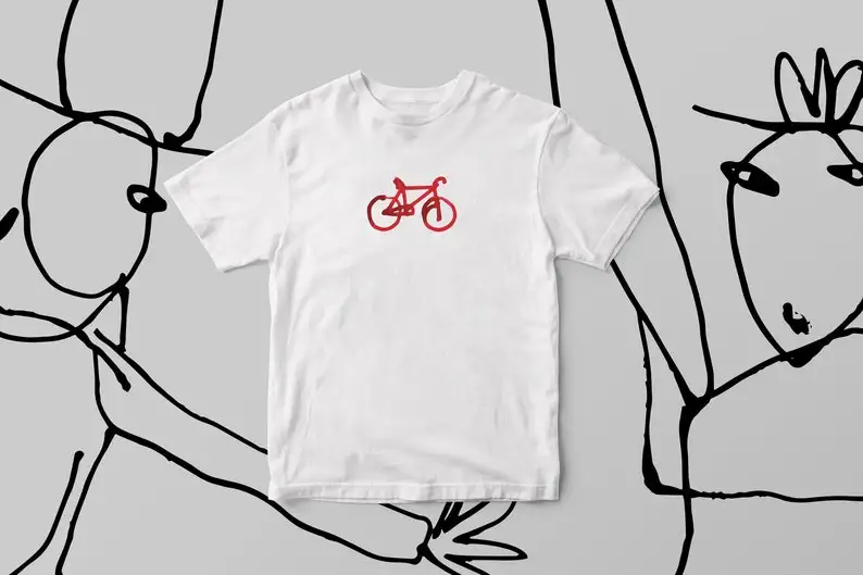 

Illustrated cycling tee