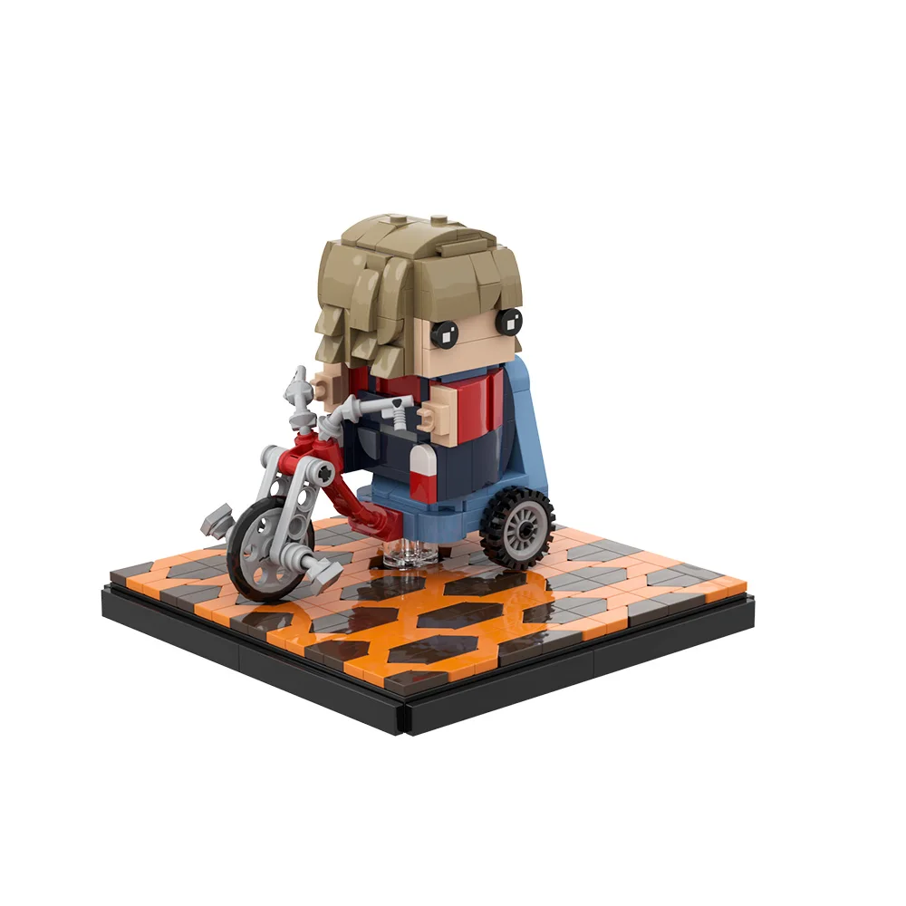 The Shining Danny Torrance Building Blocks Kit Classic Horror Movie Danny Big Wheel and Hexagonal Carpet Scene Toy Adult Gift