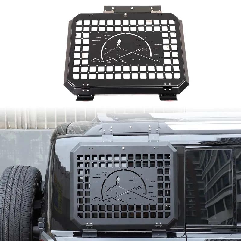 

1Pcs Aluminum alloy black For Haval Raptor 2023+ car rear window bag rack storage rack car exterior modification accessories