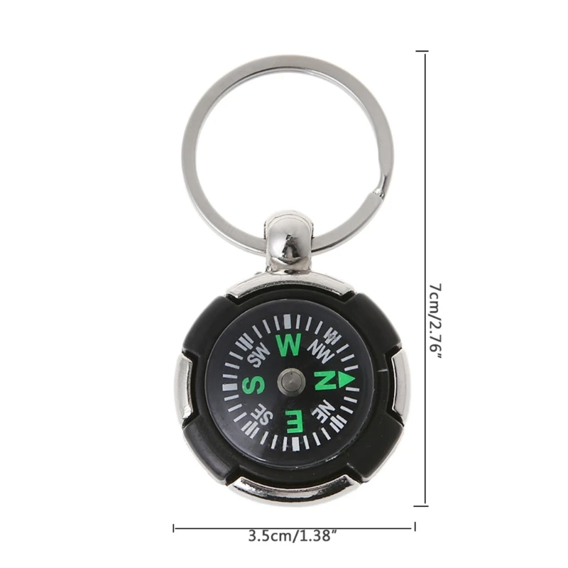 Y1UB Mini Watch Strap Button Compass for Paracord Bracelet Survival Mini Pocket Compass Outdoor Hiking Camping Accessories