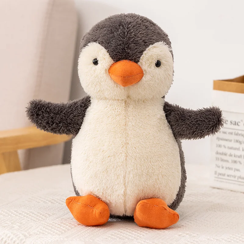 Jouets en peluche pingouin doux à câliner Kawaii, oreiller Animal en peluche, poupée apaisante pour bébé, cadeau d'anniversaire pour enfants filles, 16-30CM