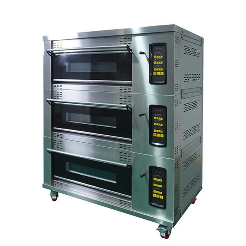 

3 Deck 6 Trays Industrial Gas Oven for Bakery Equipment Cheap Price