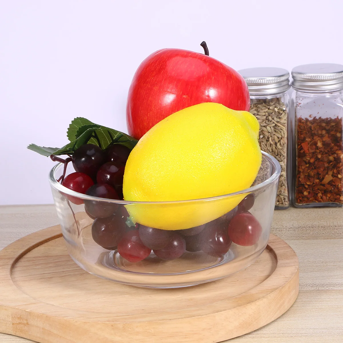 

1pc 6 Inch Glass Bowl Heat Resistant Transparent Salad Fruit Dessert Serving Bowl For Wedding Party Snacks Chips Hot Dishes