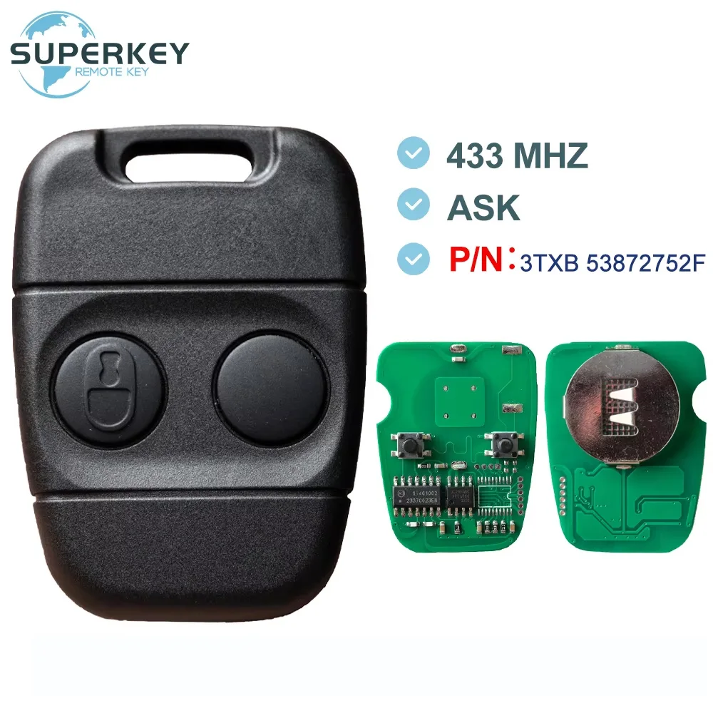

SUPERKEY 2 Button 433Mhz ASK Auto Smart Key 3TXB 53872752F For LandRover MG Nis-san Discovery Freelander 2002 2003 2004 2005