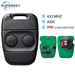 SUPERKEY 2 Button 433Mhz ASK Auto Smart Key 3TXB 53872752F For LandRover MG Nis-san Discovery Freelander 2002 2003 2004 2005