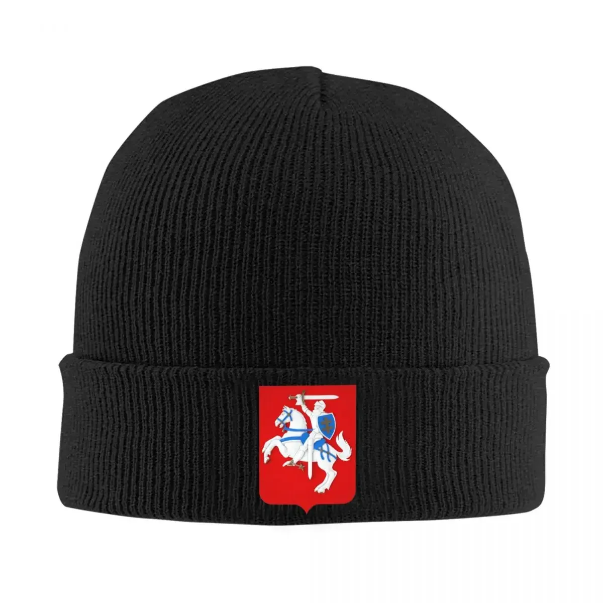 Coat Of Arms Of Lithuania Knitted Bonnet Caps Fashion Keep Warm Hats Soft Stretch Thick Cozy Fashion Knitted Cap