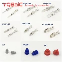 50/100/200 Pcs Tyco1.5 3.5 6.3mm Automotive Car Splices Wire Terminal 926965-1 Non-Insulated Female Crimp Terminals