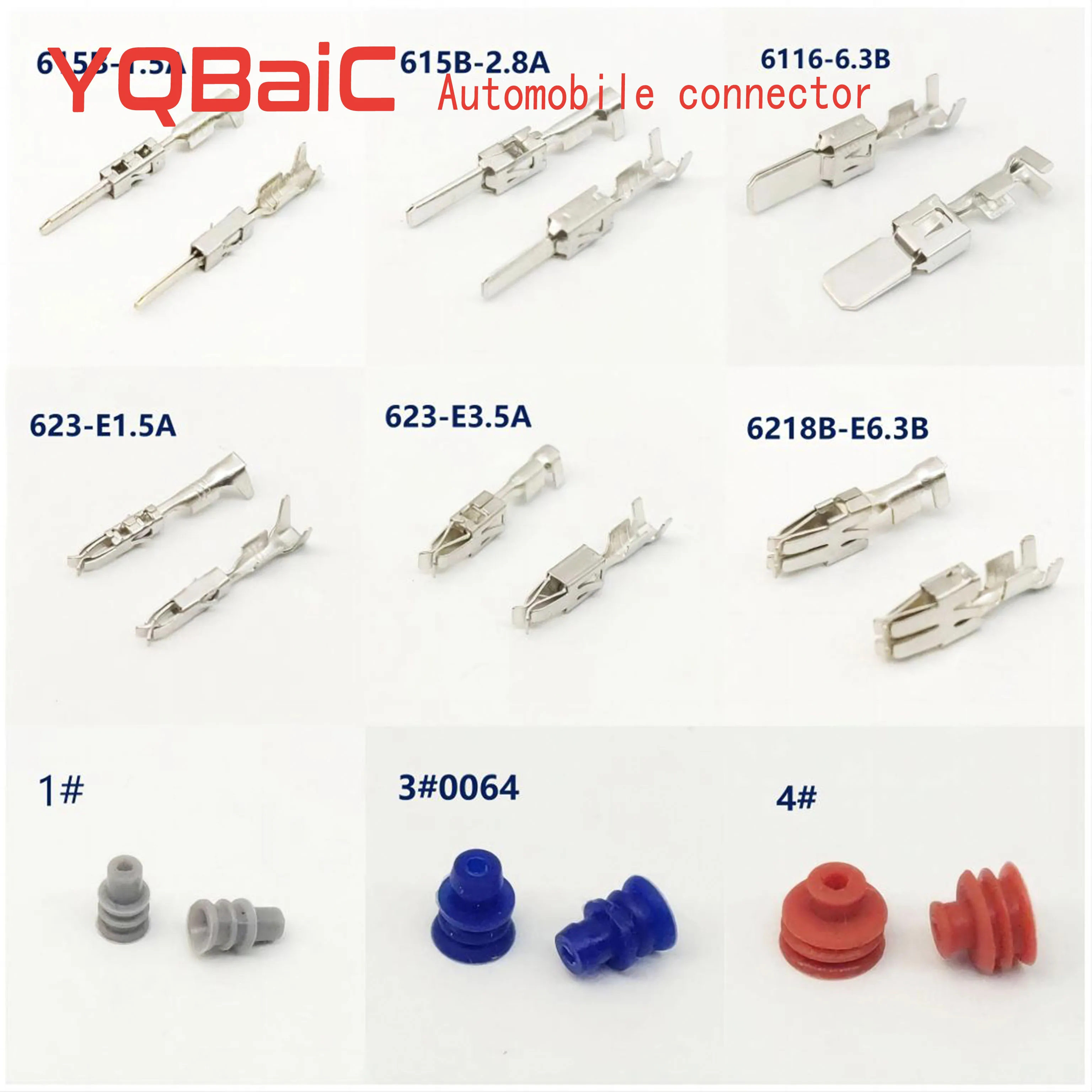 50/100/200 szt. Tyco1.5 3.5 6.3mm samochodowe łączniki samochodowe zacisk kablowy 926965-1 nieizolowane zaciski żeńskie