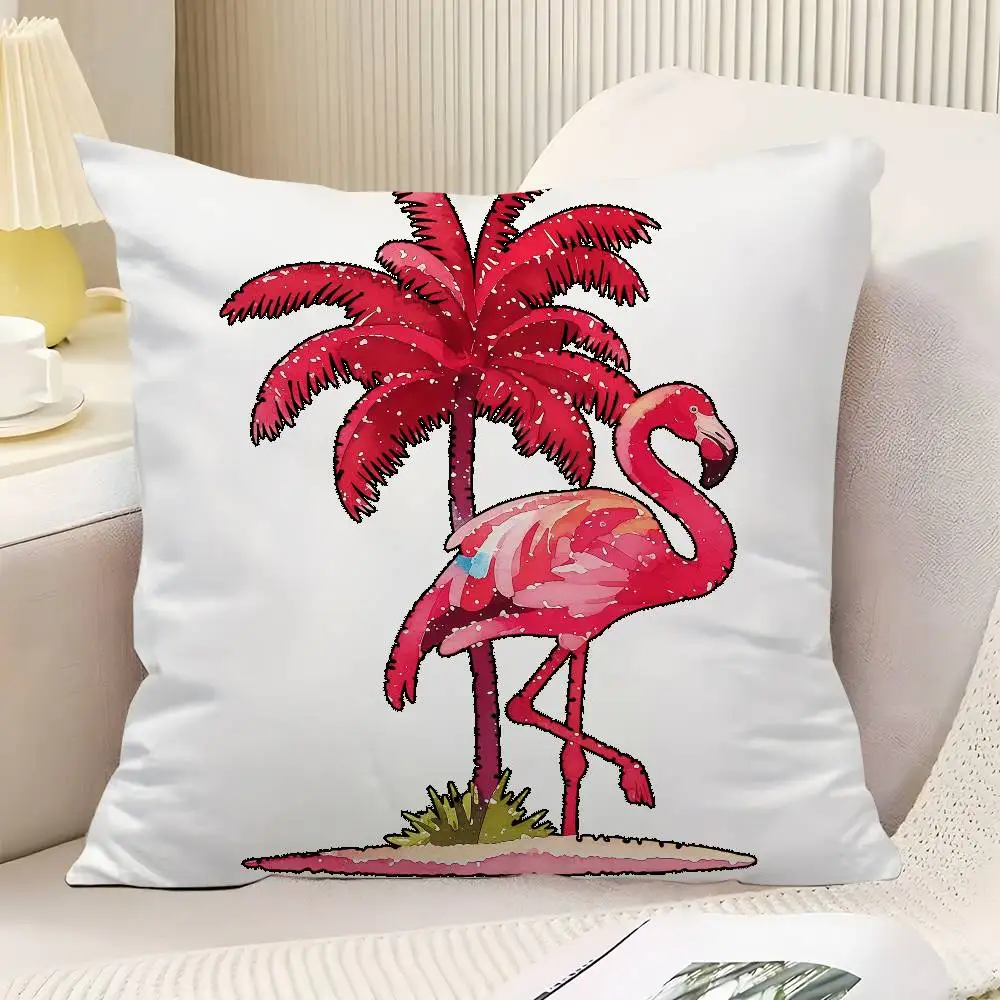 Fashion Flamingo Throw Pillow Cover Neutral Decor Cushion Cover Soft Sofa Couch Bed Home Decor Pillow Case