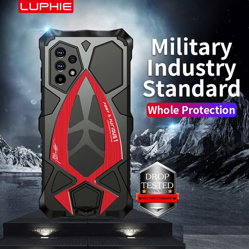 

Luphie Metal Armor Rosdster Phone Case For Samsung Galaxy S24 S23 S22 Ultra 5g 360 All Round Coverage Protection Case Cover