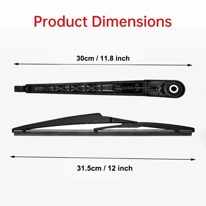 Rear Wiper Back Arm Blade Set For Mazda 3 Hatchback 12\