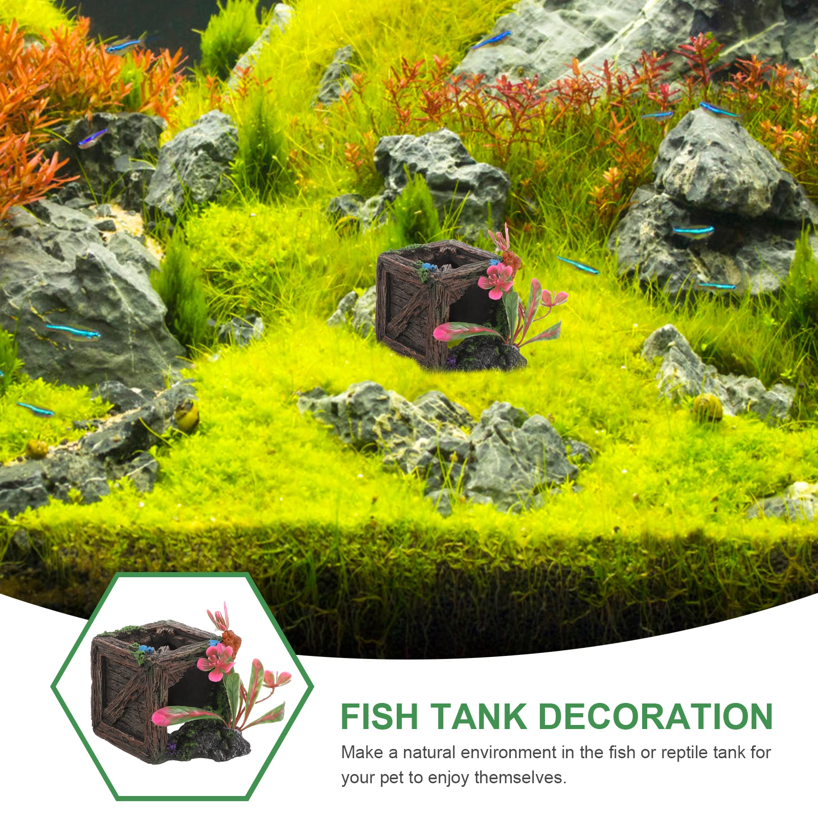 

Resin Ornament Decor Hideout Landscape Decoration Accessories Cave Fish Tank Decorations Small Aquarium Hideout Cave Shrimps