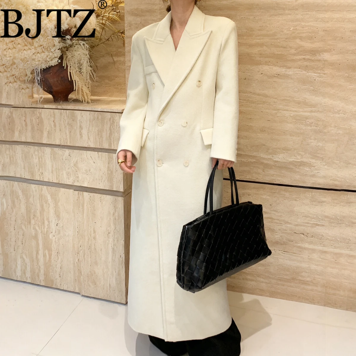 

BJTZ Designer Women’s Long Single Breasted Trench Coat Elegant Minimalist Premium Quality Comfortable Casual Winter 2025