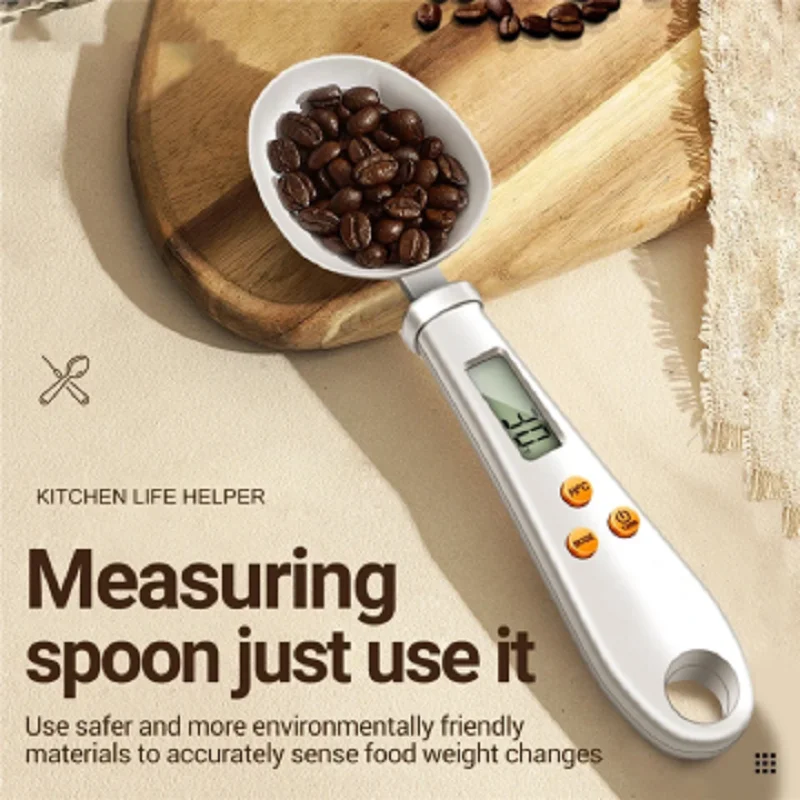 2in1 Electronic Kitchen Scale LCD Digital Measuring Food Flour Digital Spoon Scale Mini For Food Thermometer Scale Kitchen Tool