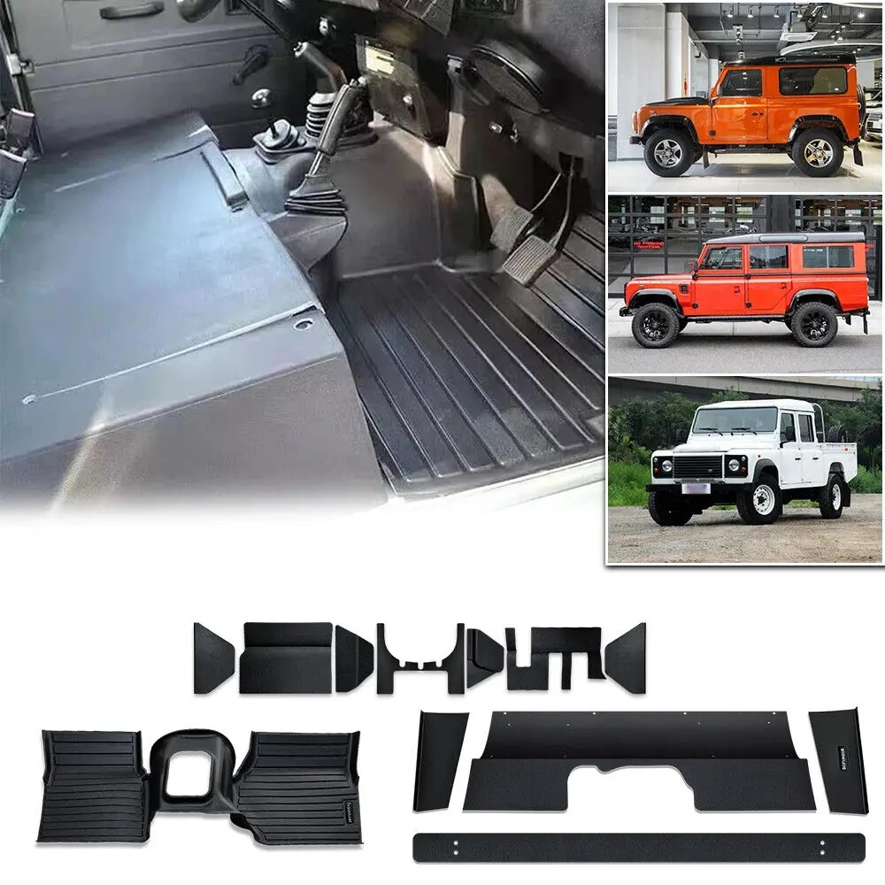 For Land Rover Defender 90&110 TDi300 TD5 Car Tpe Floor Foot mat with seat mat