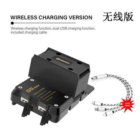 Для BMW R1200RT R1250RT R 1200 1250 RT 2014 - 2020 мотоцикл USB Мобильный телефон GPS навигационный кронштейн Беспроводная зарядка поддержка