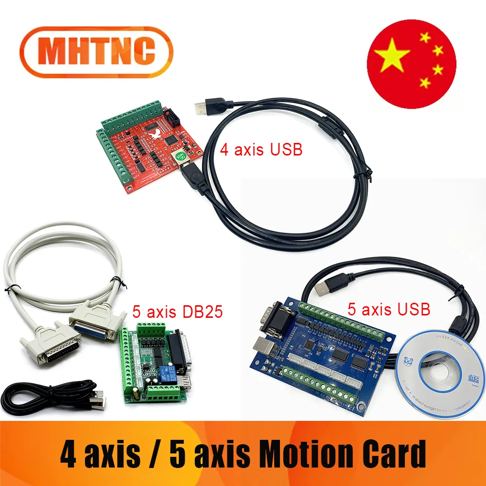 Best Price CNC Controller MACH3 system 4 axis / 5 axis USB 5 axis DB25 motion card 100Khz Driver Board for lathe milling machine