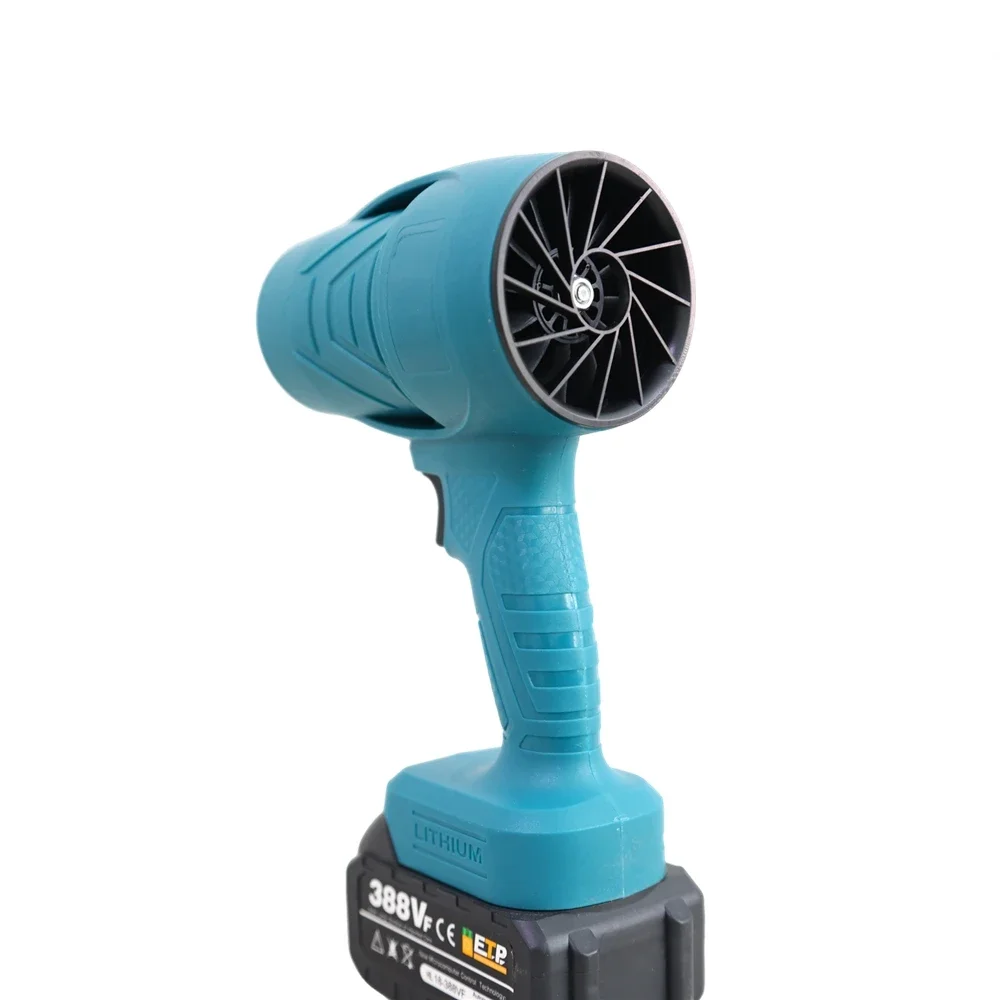 マキタ用ブラシレス電動ブロワー,ターボジェットファン,エアガン,ハンドヘルド,雪,葉,ほこり,ブローツール,200メートル/秒,18vバッテリー,2000w