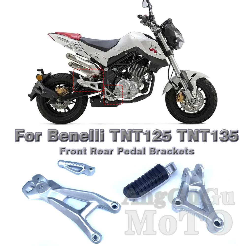 

Motorcycle Front Rear Foot Pegs Mount Foot Pedal Footrest Pedal Extended Support Footpegs For Benelli TNT125 TNT135 TNT 125 135