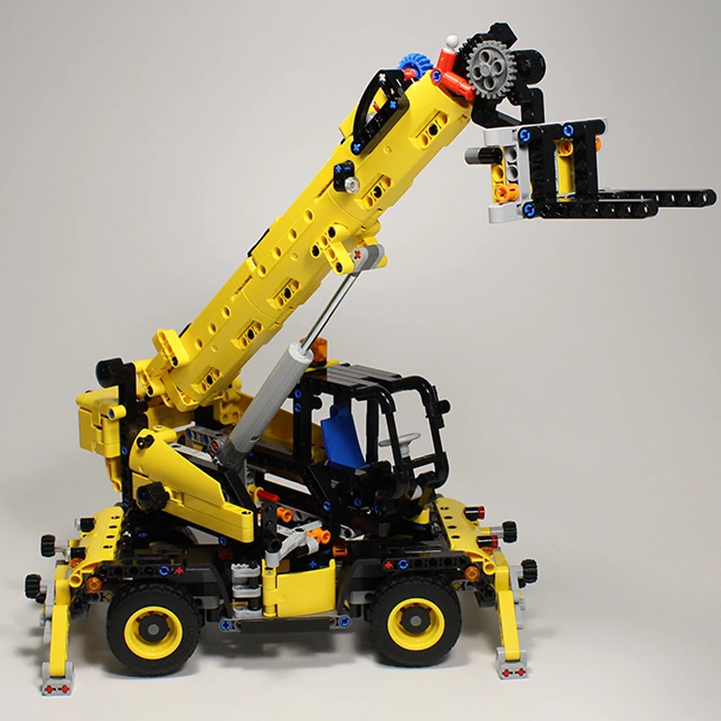 942 قطعة MOC-43871 سلسلة الهندسة الحضرية روتو تليندلر اللبنات الطوب JCB مجموعة لتقوم بها بنفسك شاحنة نقل الاطفال اللعب الهدايا