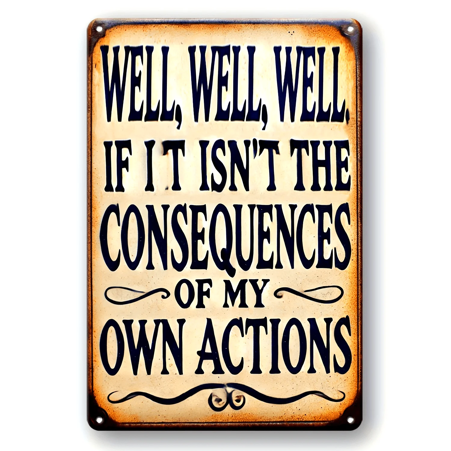 Home Office Quotes - 2D Metal Sign Bohemian Retro Humor