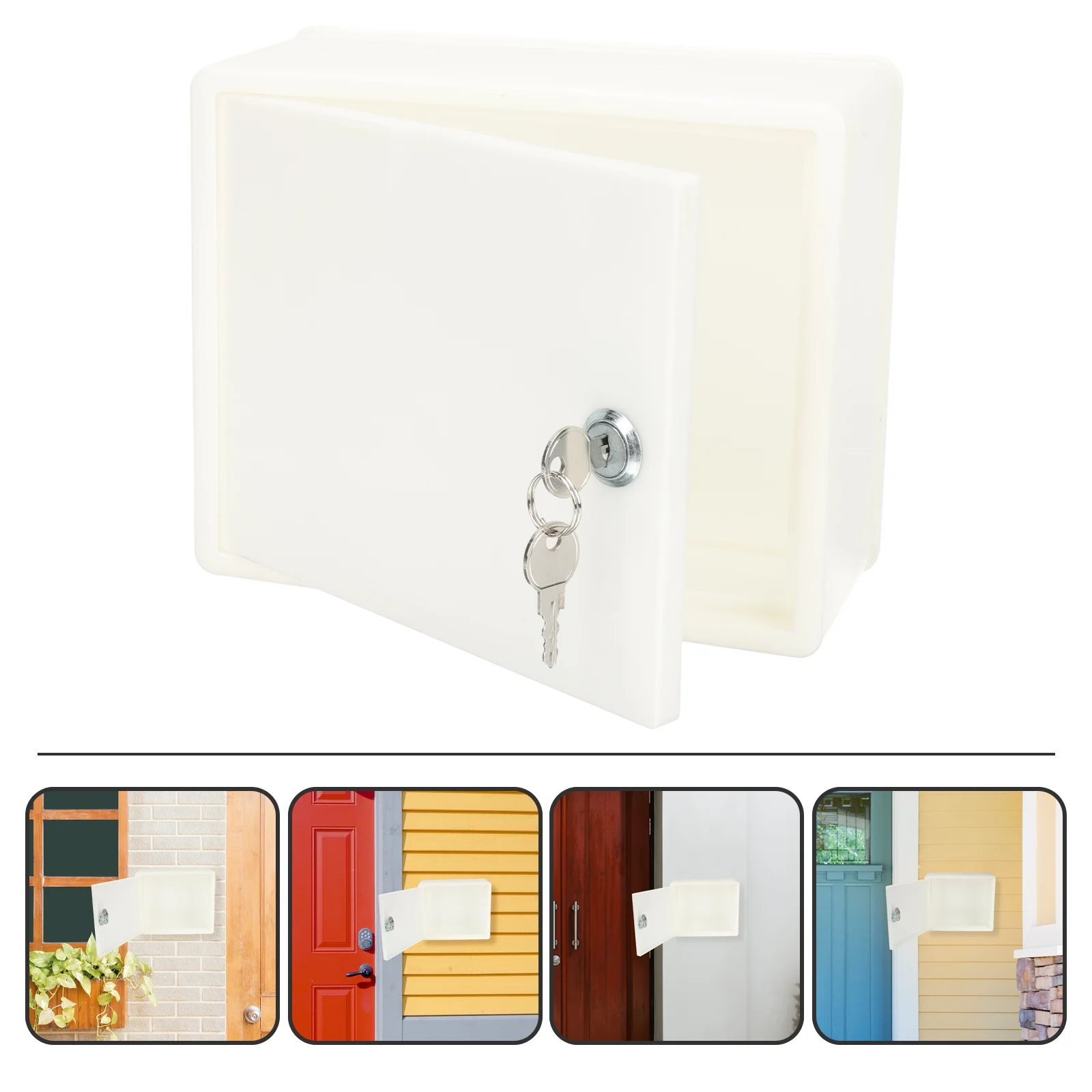 

Door Milk Box Mailbox Wall Mount outside Mailboxes for Yogurt External Use Plastic Locked Large